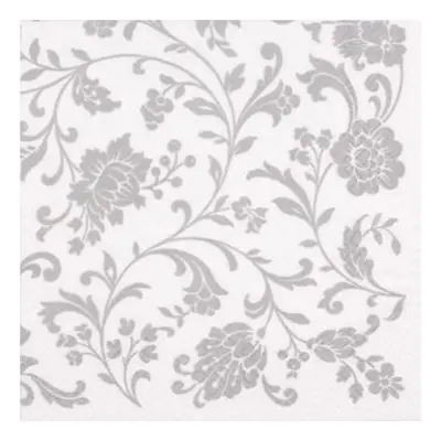 Kaffeservetter Medaljong Silver - 20-pack