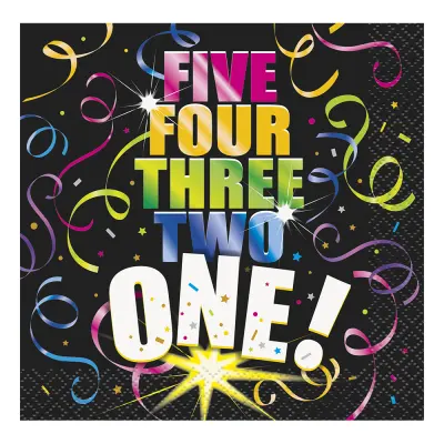 Kaffeservetter Nyår Nedräkning - 16-pack