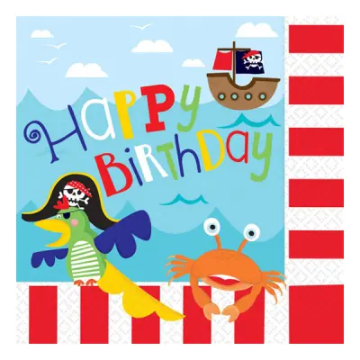 Kaffeservetter Piratkalas - 16-pack