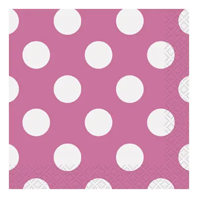 Kaffeservetter Rosa Prickiga - 16-pack