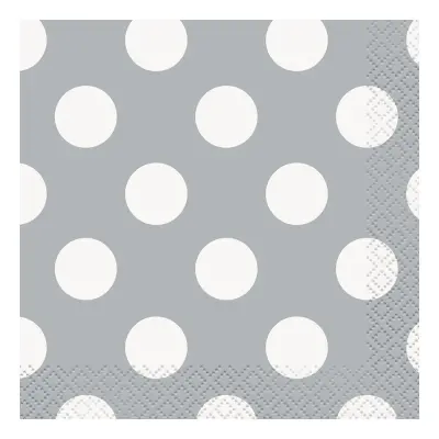 Kaffeservetter Silver Prickiga - 16-pack