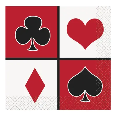 Kaffeservetter Spelkort - 16-pack