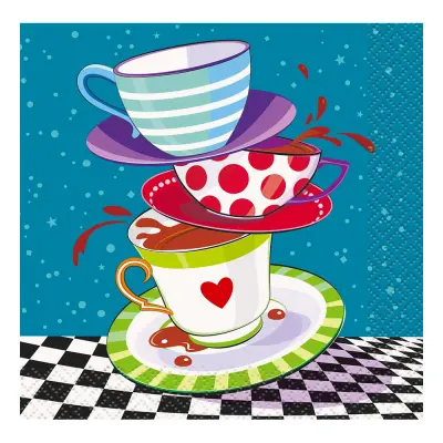 Kaffeservetter Tea Party - 16-pack