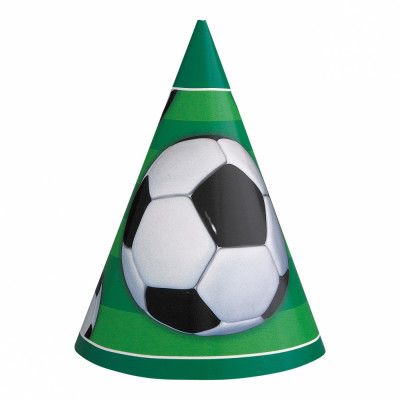 Partyhattar Stor Fotboll - 8-pack