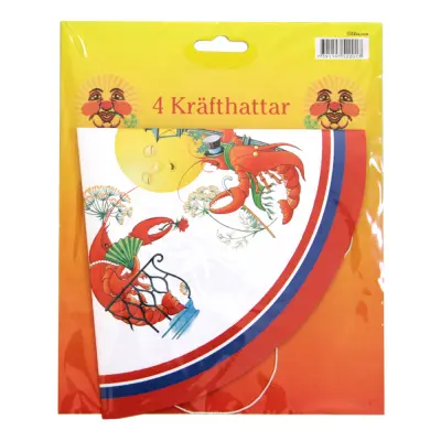 Partyhattar Kräftskiva - 4-pack