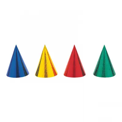 Partyhattar Metallic Flerfärgade - 8-pack