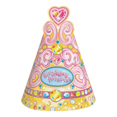 Partyhattar Prinsessa - 8-pack