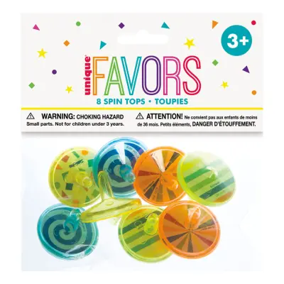 Kalasleksaker Spin Tops - 8-pack