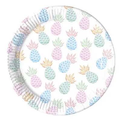 Papperstallrikar Ananas - 8-pack