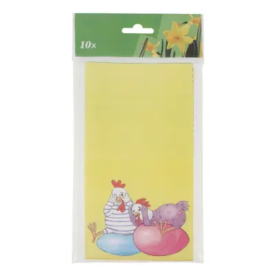 Kalaspåsar Gula Påsk - 10-pack