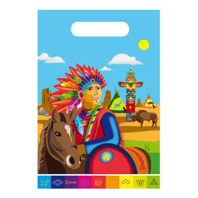 Kalaspåsar Indianer - 8-pack