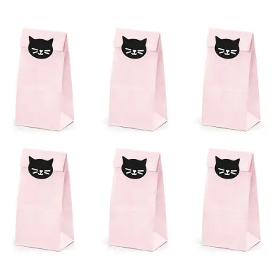 Kalaspåsar Katt Rosa - 6-pack
