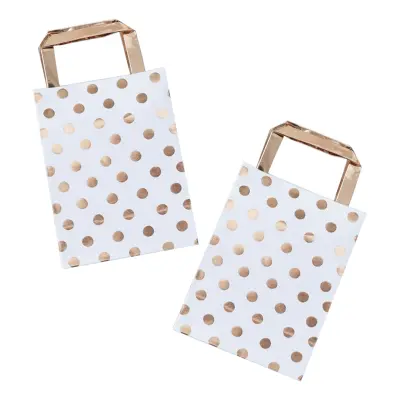 Kalaspåsar Polka Dot Guld Metallic - 5-pack