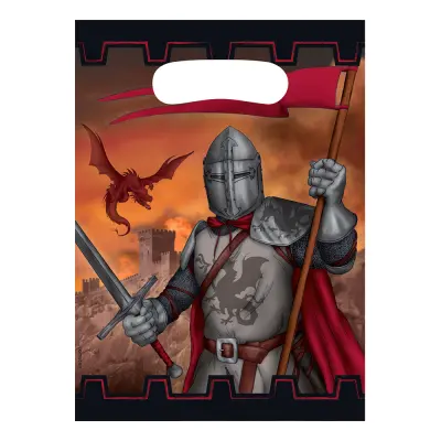 Kalaspåsar Riddare med Flagga - 8-pack