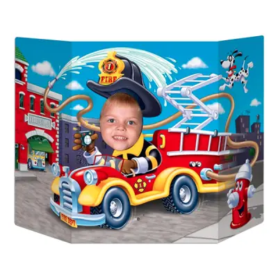 Kartongfigur Brandbil Foto Prop