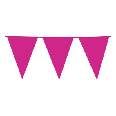 Flaggirlang Hot Pink - 10 meter