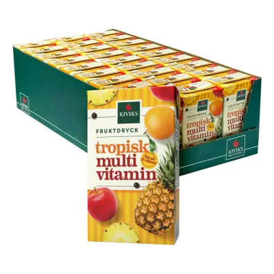Kivik Tropisk Multivitamindryck med Sugrör - 27-pack