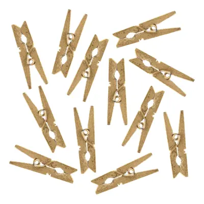 Klädnypor Mini - Guld 12-pack 3,5 cm