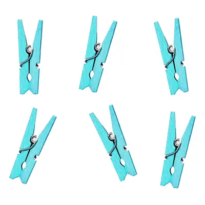 Klädnypor Små Ljusblå - 20-pack