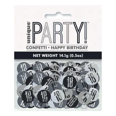 Konfetti 18 Svart/Silver - 14 gram