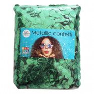 Konfetti Grön Metallic Runda - 250 g