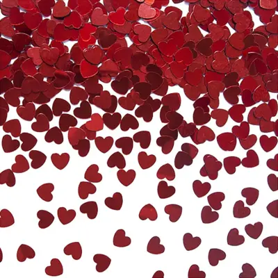 Konfetti Hjärtan Röd Små - 30 gram