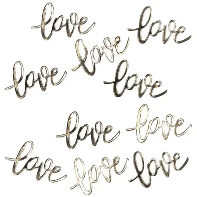Konfetti Love Guld Metallic