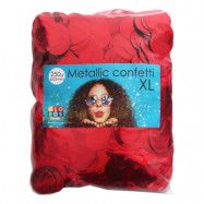 Konfetti Stora Röd Metallic - 250 gram