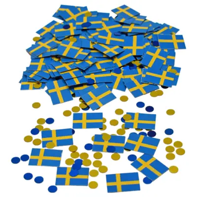 Konfetti Sverigeflagga