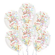 Konfettiballonger Flerfärgad - 6-pack