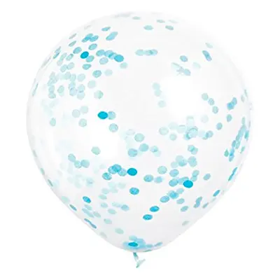 Konfettiballonger Ljusblå - 6-pack