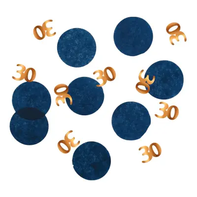 Bordskonfetti Happy 30th True Blue - 25 gram