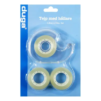 Kontorstejp med Hållare - 3-pack