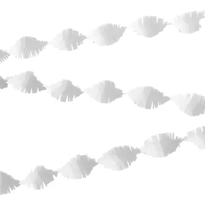 Kräppgirlang Vit - 24 meter