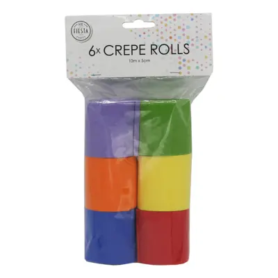 Kräpprullar Flerfärgade - 6-pack
