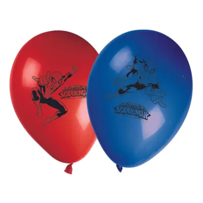 Ballonger Spider Man Röd/Blå - 8-pack