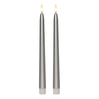 LED Antikljus Metallic Silver - 2-pack