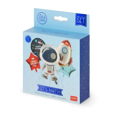 Let's Party! 5 Födelsedagsballonger Space - Leksaksaffären -  Leksaksaffären