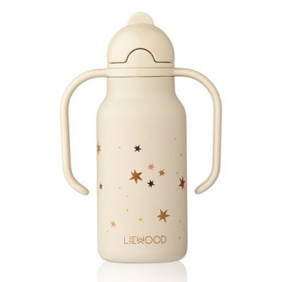 Liewood sugrörsflaska Kimmie rostfri med handtag, star/sandy