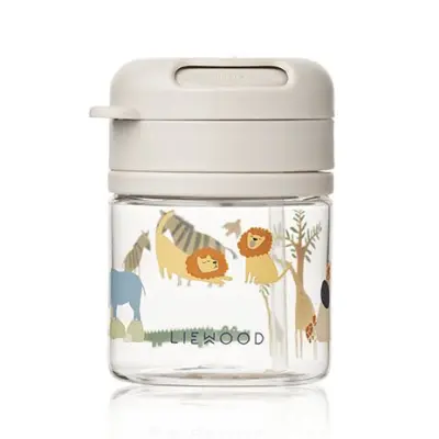 Liewood sugrörsflaska Pavia 280 ml, all together/sandy