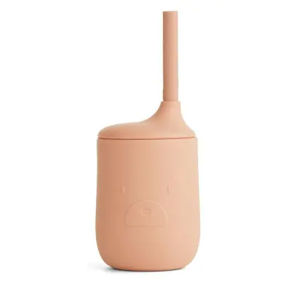 Liewood sugrörsmugg Ellis silikon, Mr bear tuscany rose