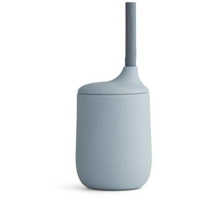 Liewood sugrörsmugg Ellis silikon, sea blue/blue wave