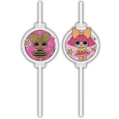 LOL Glitterati Sugrör 4-pack