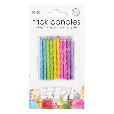 Magiska Tårtljus Flerfärgade - 10-pack