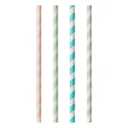 Milkshakesugrör av Papper Flerfärgade Randiga - 100-pack