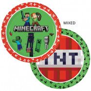 Minecraft Papperstallrik 23 cm 8-pack