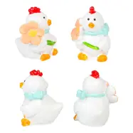 Minidekorationer Hönor - 4-pack