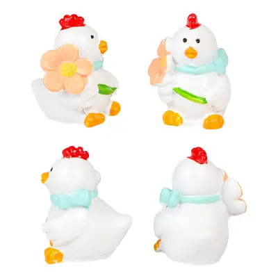 Minidekorationer Hönor - 4-pack