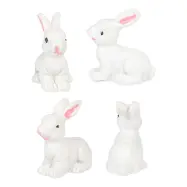Minidekorationer Kaniner - 4-pack