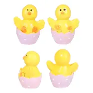 Minidekorationer Kycklingar i Ägg - 4-pack